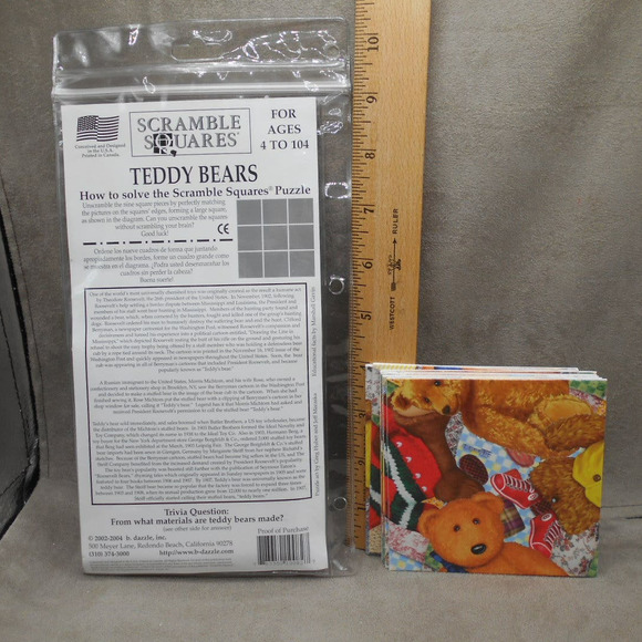 Scramble Squares Teddy Bears Brain Teaser Puzzle B. Dazzle 2004 - Picture 4 of 4